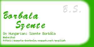 borbala szente business card