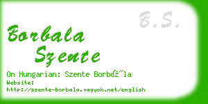 borbala szente business card